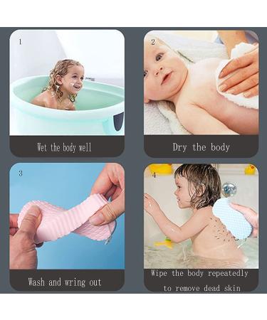 RQUTI 2022 Super Soft Exfoliating Bath Sponge - Body Scrubber for Women - Reusable 3D Sponge - Pink Grey - Buy Online on GoSupps.com