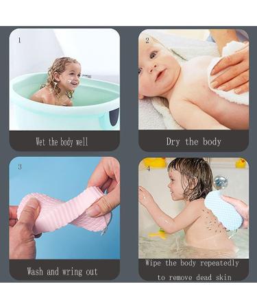 RQUTI 2022 Super Soft Exfoliating Bath Sponge | Body Scrubber for Women | Reusable 3D Body Sponge for Adults & Toddlers (Pink + White) - Buy Online on GoSupps.com