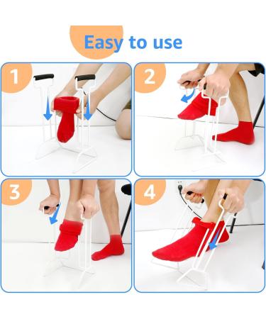 GLMFAN Aids for Putting on Socks Aid Device for Seniors Wide Aid Compression Aid Device Stocking Donner Helper Aid Tool for Calves Less Than 18" in Circumference - Buy Online on GoSupps.com