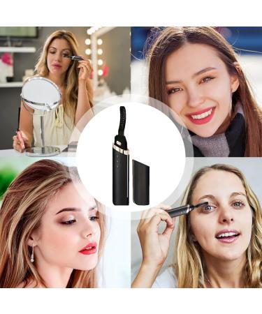 Electric Eyelash Curler USB Rechargeable Lashes Curling Wand with 3 Modes Portable Heated Lash Styler Lash Curling and Styling Tools for Natural Looking Sparse Lashes Black - Buy Online on GoSupps.com