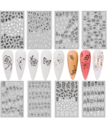 Graffiti Fun 3D Self-Adhesive Nail Art Sticker Set - Abstract Lady Face Design | Nail Salon Quality Decals for Girls - DIY Nail Art Accessories - Buy Online on GoSupps.com