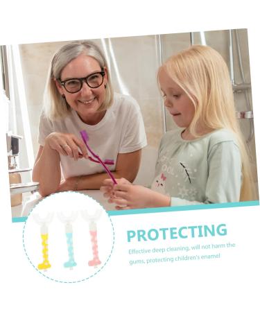 Gleavi 3ST U-Shaped Children's Toothbrush | 360 Mouth Cleaning Brush | Food-Grade ABS | Toddler Training Toothbrush (1 Pack) - Buy Online on GoSupps.com