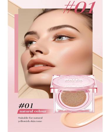 moisturizing cushion foundation BB moisturizing cream tinted face concealer full coverage bb cream long lasting makeup natural semi-matte finish matte primer - Buy Online on GoSupps.com