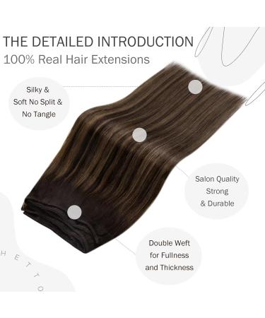 Hetto Real Hair Ombre Extensions #2/8/2 - Darkest Brown to Ash Brown 70g 30cm | Remy Hair Quality for International Shipping - Buy Online on GoSupps.com