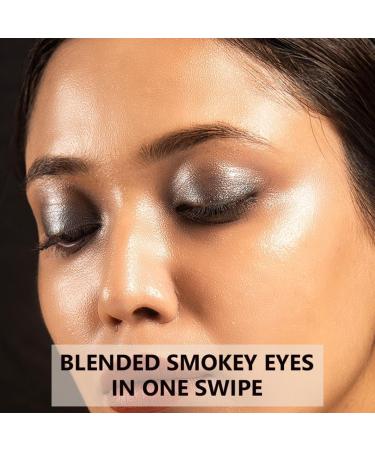 Lav.enza Liquid Metallic Eyeshadow |Smokey Eyes in One Swipe| Vegan Long-Lasting Crease Proof Smudge Proof |Smokey Grey Colour Pop | Silicone Free Talc Free 3.5 Ml - Buy Online on GoSupps.com
