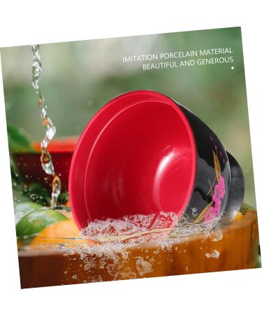 1 pc Home Food Rice Salad Ceramic Practical Household Restaurant Plastic Ramen Thread 9.6X9.4CM Black - Buy Online on GoSupps.com