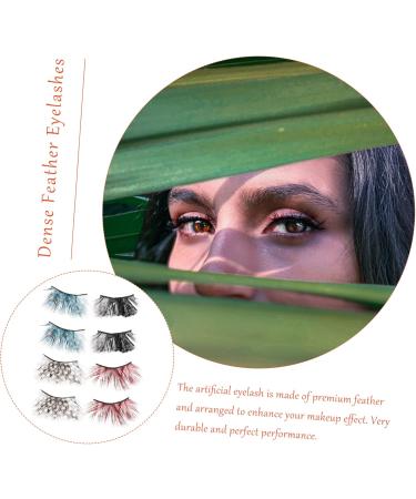 minkissy 3d Stickers 12 Pairs Fake Eye Cosplay False Eye Thick Cross Eye Fluffy Eye Eye Makeup Eye Stickers Fake Colored Eye Lash Tool The Cross Line 3d - Buy Online on GoSupps.com