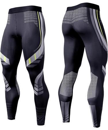 OEBLD Men's Compression Pants UV Blocking Running Tights - 1 or 2 Pack | Gym Yoga Leggings for Athletic Workout | Black Small - Buy Online on GoSupps.com
