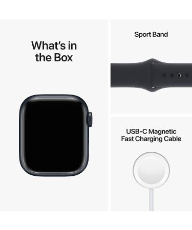 Apple Watch Series 8 GPS 41mm Smart Watch with Midnight Sport Band - Fitness Tracker, Blood Oxygen & ECG Apps, Always-On Retina Display | Water Resistant | 41mm S/M - Buy Online on GoSupps.com