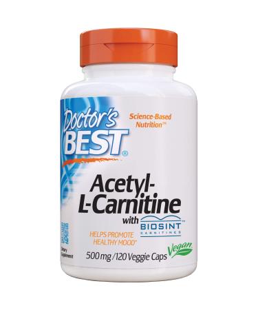 Doctor's Best Acetyl-L-Carnitine with Biosint Carnitines 500 mg 120 Veggie Caps