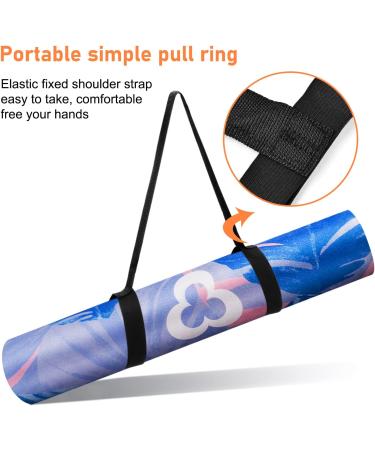 Shop NAAPESI Adjustable Yoga Mat & Cotton Loop Shoulder Strap - Ideal for Pilates & Aerobics - Black 150 cm x 3.8 cm - International Shipping Available - Buy Online on GoSupps.com