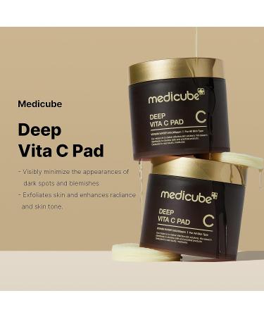 Medicube Deep Vita C Pad - Dark Spot & Pigmentation Care | 7-Day Ampoule Infusion | 500 000PPM Vitamin Water | Korean Skincare (70 sheets) - Buy Online on GoSupps.com