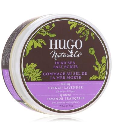 Hugo Naturals Body Scrub  French Lavender and Dead Sea Salt  9 Ounce Jar