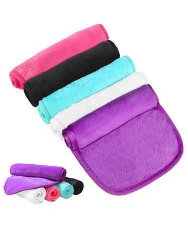 KIPTVO 5PCS Makeup Remover Cloth Make up Remover Face Cloths Microfibre Face Cloth Reusable Makeup Remover Cloth Microfibre Makeup Remover Cloth for All Skin Types Baby Kids Adults