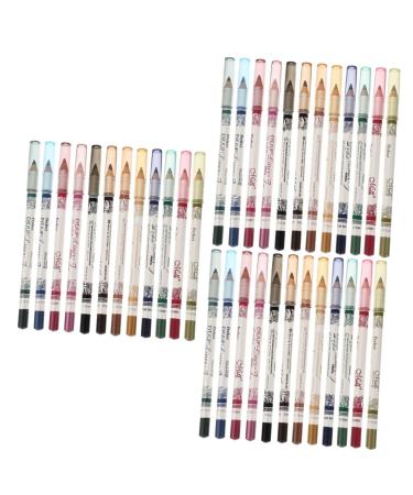 Beavorty 3pcs 12 Lip Eyeliner Pencil Glitter Outfit Eye Liner Pencils Cosmetic Pencils Set Shimmer Make up 1 count (Pack of 1) As Shownx3pcs