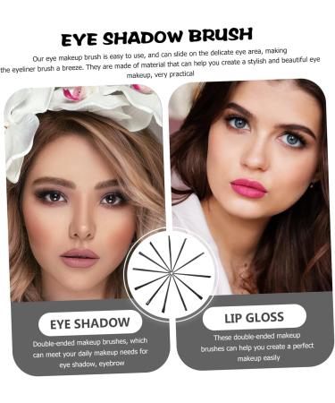 CRILSTYLEO 12pcs Eyeliner Brush Eye Shadow Brush Cosmetic Brush Concealer Brush Eyebrow Brush Nylon Black 15.5x1.2x0.6cm - Buy Online on GoSupps.com