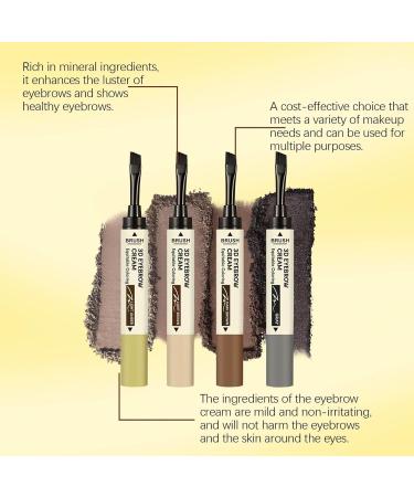 Shaping Long-lasting Color Dual-Ended Eyebrow Tint Cream Waterproof Brow Pencil Natural Fine Stroke Eyebrow Pen (Light Coffe) - Buy Online on GoSupps.com