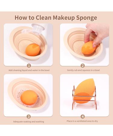 Foldable Silicone Makeup Brush Cleaner Bowl | Portable MSQ Cleaning Mat for Brushes Powder Puffs & Sponges - Buy Online on GoSupps.com