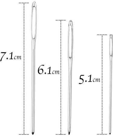 9 Pcs Large Eye Blunt Sewing Needles Tapestry Stainless Steel Yarn Knitting Needles for Crochet Projects - 2'' 2.3'' 2.7 - Buy Online on GoSupps.com