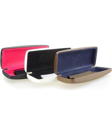 Edison & King Sturdy Glasses Case with Cleaning Cloth - One Size Elegant Black - Ideal for International Shipping - Buy Online on GoSupps.com