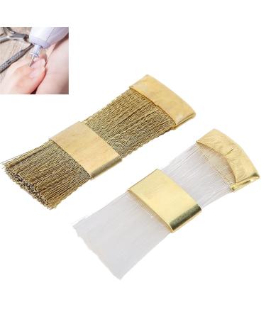 2 Pcs Nail Art Bits Cleaning Brush - Copper Wire Drill Cleaner & Nail Dust Brush for Manicure & Pedicure Accessories - Buy Online on GoSupps.com