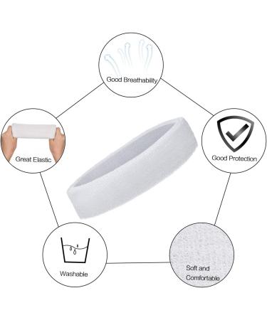3 Pack Sports Headbands for Men & Women | Non-Slip Elastic Moisture-Wicking Cotton Athletic Hair Bands - Perfect for All Sports - Buy Online on GoSupps.com