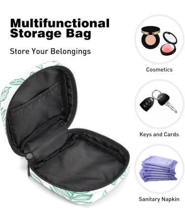 Women's Bonds Storage Pockets Stillpad - Hand-Drawn Monstera Leaves Pattern Portable Period Kit | Stylish Feminine Product Bag - Buy Online on GoSupps.com