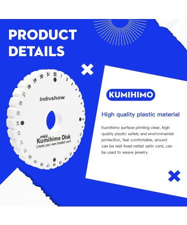 INDIVSHOW 4.25 Kumihimo Round Disk Set with Rattail Cord and Bobbins for Bracelet Making - Buy Online on GoSupps.com