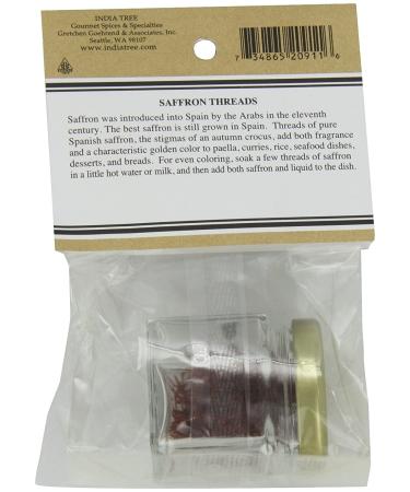 India Tree Saffron Threads 1g - Premium Quality Spice - 0.03oz Pack of 1 - Buy Online on GoSupps.com