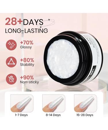  SUPWEE 3D Nail Art Gel - 14g - Non-stick gel - Solid Builder - For nail extensions - With nail brush and silicone mold - For manicures - Pearl white - Buy Online on GoSupps.com