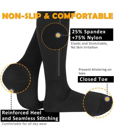 Buy CASMON 15-20mmHg Knee High Compression Socks | Medical Support for Varicose Veins Swelling Pregnancy - X-Large Black (1 Pair - Buy Online on GoSupps.com