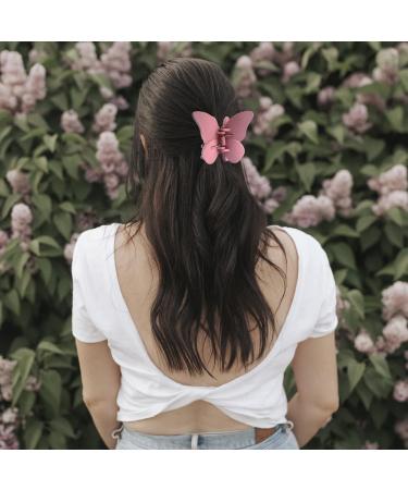 6 PCS Butterfly Hair Clips for Women - Matte Hair Clips for Thick, Curly Hair - Strong Hold Hair Jaw Clips in Black, Pink, Green, Blue, Grey, Khaki - Buy Online on GoSupps.com
