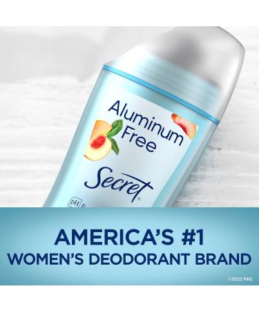 Secret Aluminum Free Deodorant for Women 48hr Odor Protection Free of Parabens Dyes Talc & Baking Soda PH Balancing Minerals Invisible Solid White Peach Scent 2.4 oz (Pack Of 3) White Peach 2.4 Ounce (Pack of 3) - Buy Online on GoSupps.com