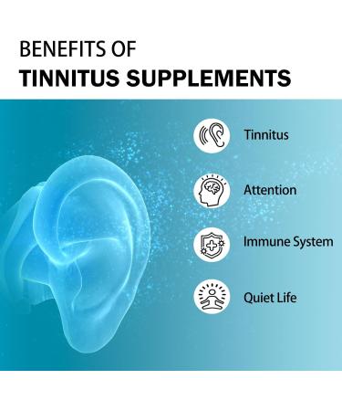 1500 MG Tinnitus Supplement for Ringing Ears - Natural Herbal Blend & Bioflavonoids for Men & Women Over 50 - 60 Capsules - Buy Online on GoSupps.com