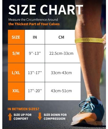 CAMBIVO 2 Pairs Calf Compression Sleeves for Men & Women - Shin Splint and Calf Support for Running, Sports, Flight, Hiking, Cycling - L-XL, Pure Black - Buy Online on GoSupps.com