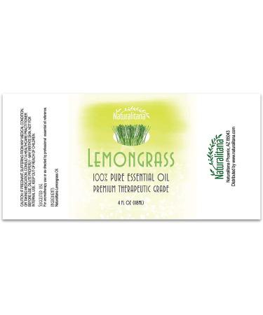 Lemongrass Essential Oil (4oz) - Aromatherapy for Diffuser, Soap, Bath Bombs, Candles & More - Buy Online on GoSupps.com