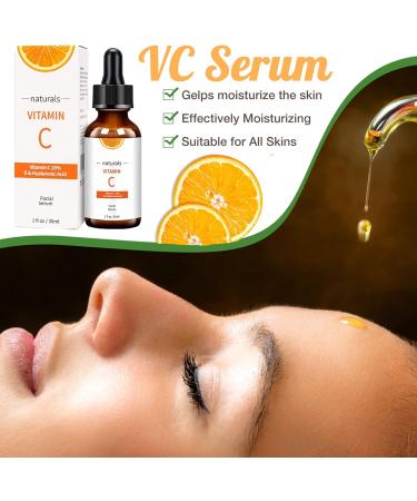 Vitamin C Serum for Face Skincare Serum 20% Vitamin C with Hyaluronic Acid Vitamin E Moisturiser Face Women Skin Care Anti Aging Brightening Wrinkle Facial Serum(30 ml) (Vitamin C) - Buy Online on GoSupps.com