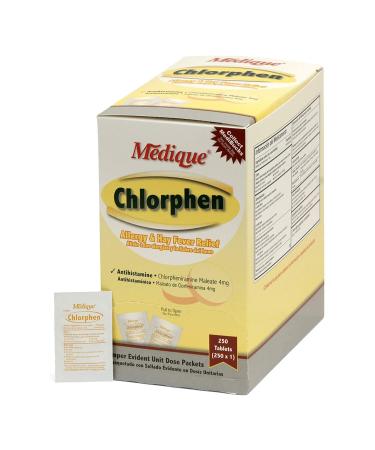 Medique Chlorphen Allergy Relief 4 mg Chlorpheniramine Maleate Tablet 1 per Box 250 Tablets