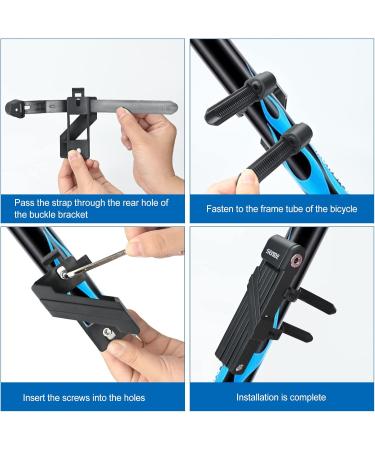 High-Security Folding Palace Bicycle Lock - Hardened Steel 6 Joints Includes 2 Keys & Key Ring - Perfect for Bikes & MTBs Black - Buy Online on GoSupps.com
