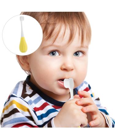 FRCOLOR Cute Manual Toothbrush with Soft Bristles - Yellow - Ideal for Gentle Cleaning - International Shipping Available - Buy Online on GoSupps.com