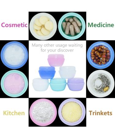 Empty Cosmetic Containers withLids 20g Plastic Small Refillable Travel Bottle Leak Proof Round Clear Jars Tsa Approved Environmental Perfect forSlime Samples Lotion Creams andMore/23/71 - Buy Online on GoSupps.com