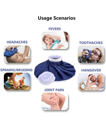 Elitehood Ice Bag Pack - 3 Reusable Packs [11 9 6] with Wraps for Hot & Cold Therapy - Pain Relief for Knee & Leg Injuries - Includes Hot Water Bag - 50-60 C - Buy Online on GoSupps.com