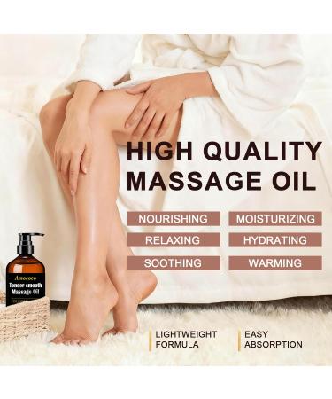 Amococo Massage Oil with Collagen and Natural Oils Camellia Grapeseed Eucalyptus Fast Absorbing for Dry Skin Whole Body Use 8.33 Fl Oz - Buy Online on GoSupps.com