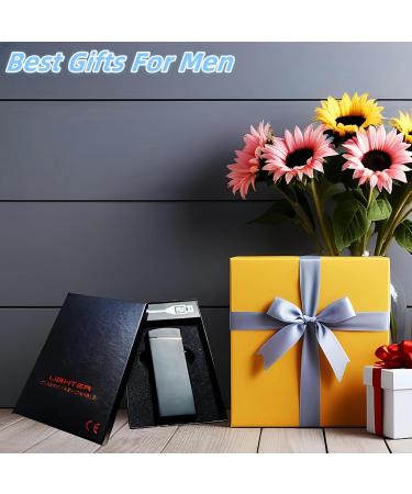 Electric Lighter USB Rechargeable Lighter Windproof Flameless Lighter Dual Arc Plasma Lighter Pocket Metal Lighter for Fire Candles Incense Camping - Buy Online on GoSupps.com