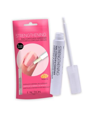 L'Action Paris Strengthening Nail Contour and Hardener Strengthens and Repairs Cuticles With Myrrh Oil and Soothing Shea Butter to Moisturise and Harden Nails 10ml