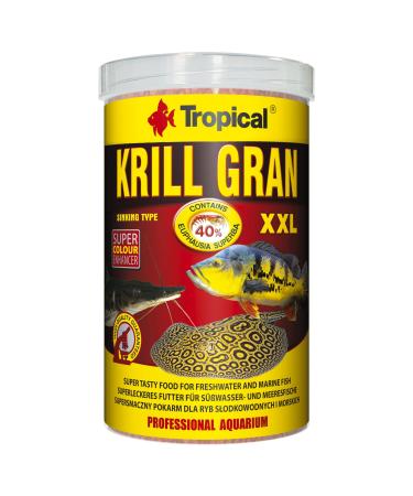 Krill Gran XXL 1000ml / 500g - Super appetizing food for freshwater and marine fish, large sinking granules