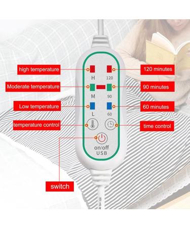 Portable USB Heating Blanket - 3 Heating Levels Soft Plush Electric Warmth for Hands Feet & Knees | Ideal for Overnight Comfort - Buy Online on GoSupps.com
