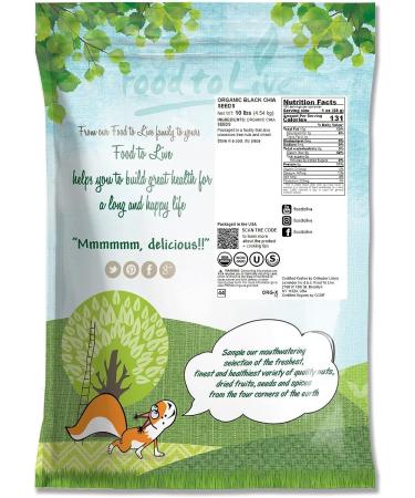 10lb Organic Black Chia Seeds - Non-GMO, Sproutable, Vegan, Keto - Rich in Fatty Acids, Fiber, Protein - Ideal for Chia Pudding, Smoothies, Oatmeal - Buy Online on GoSupps.com