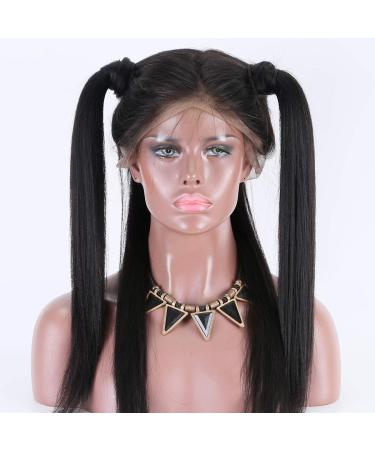 Premier 360 Lace Wig Light Yaki Straight Brazilian Remy Human Hair - 14 Natural Color Free Part - 150% Density 360 Lace Front Wig for Women - Buy Online on GoSupps.com