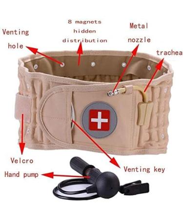 Back Bandage Waist Support Belt - Inflatable Lumbar Spine Protection for Men & Women | Pain Relief & Decompression - Buy Online on GoSupps.com